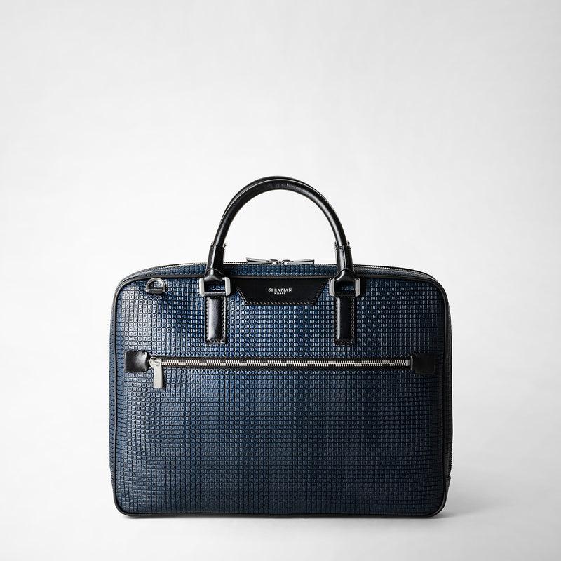 Serapian Borsa Business Extra Slim In Stepan Blu Oceano