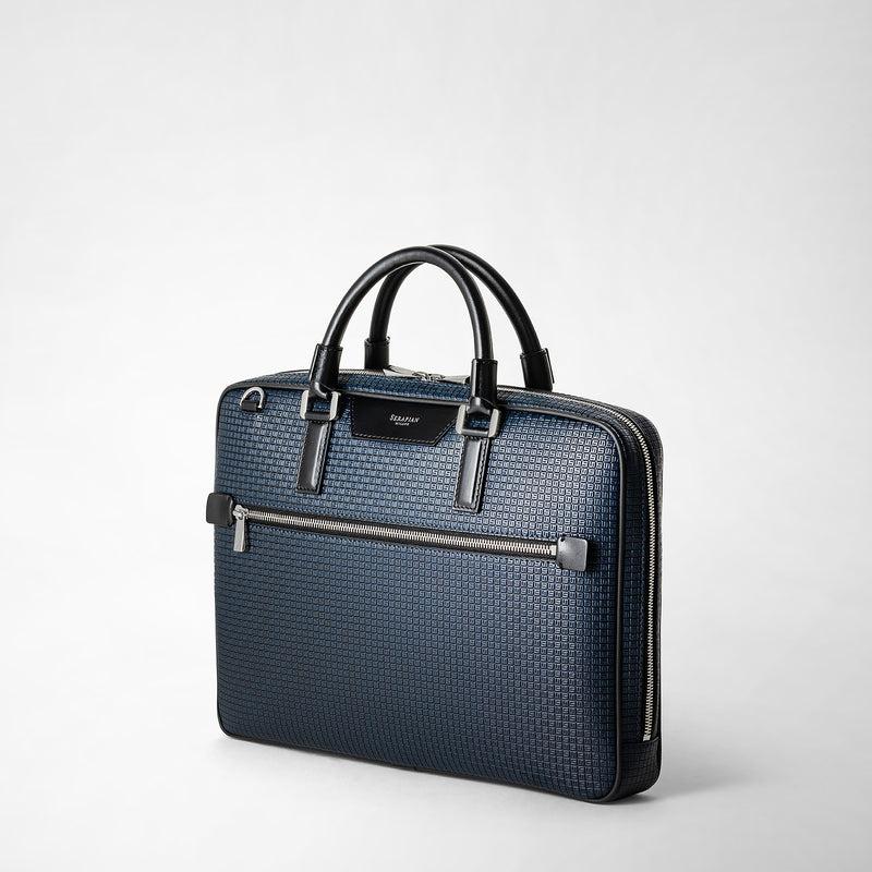 Serapian Borsa Business Extra Slim In Stepan Blu Oceano
