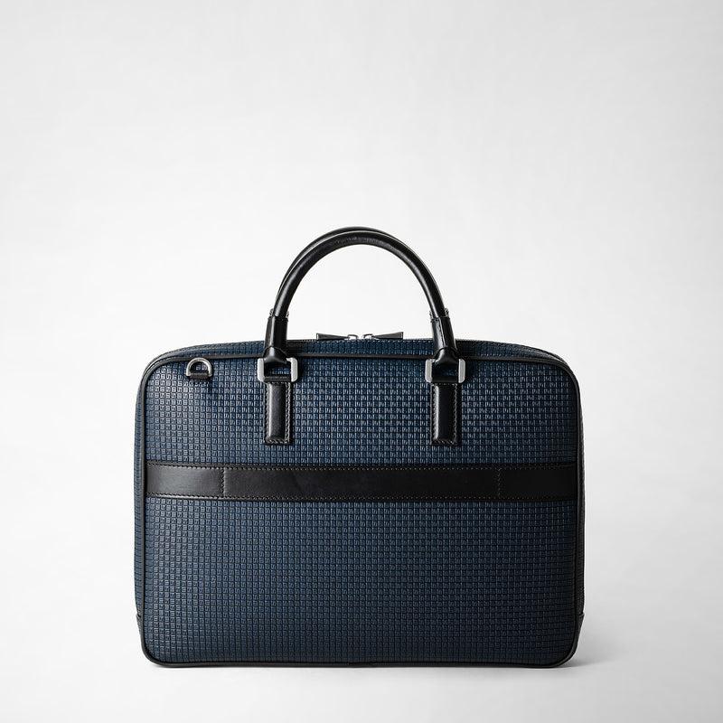 Serapian Borsa Business Extra Slim In Stepan Blu Oceano