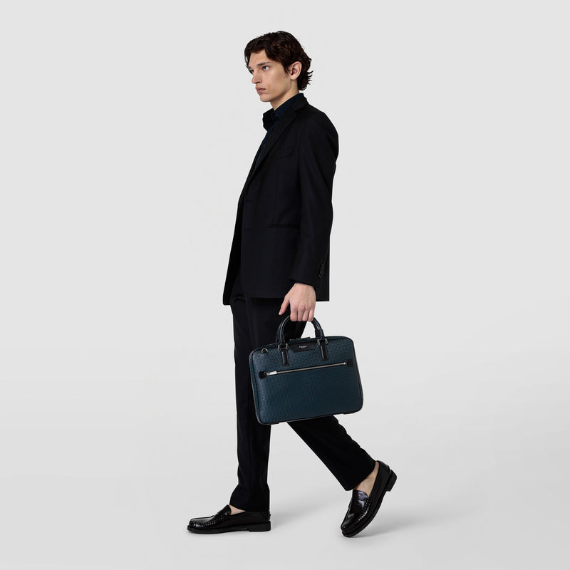 Serapian Borsa business extra slim in stepan blu oceano