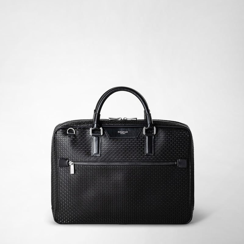Serapian Borsa Business Extra Slim In Stepan Nero-nero Eclissi