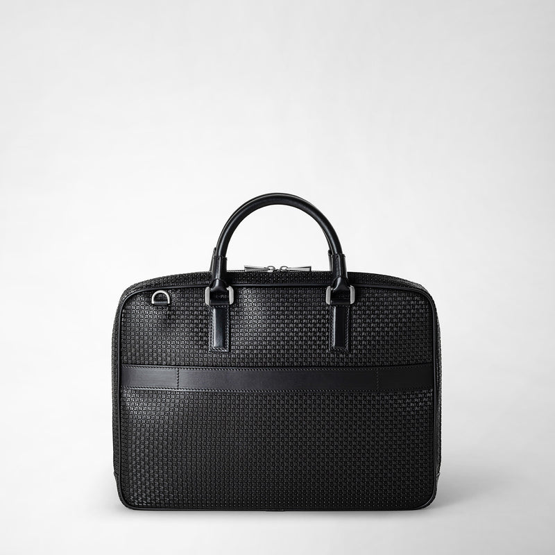 Serapian Borsa Business Extra Slim In Stepan Nero-nero Eclissi