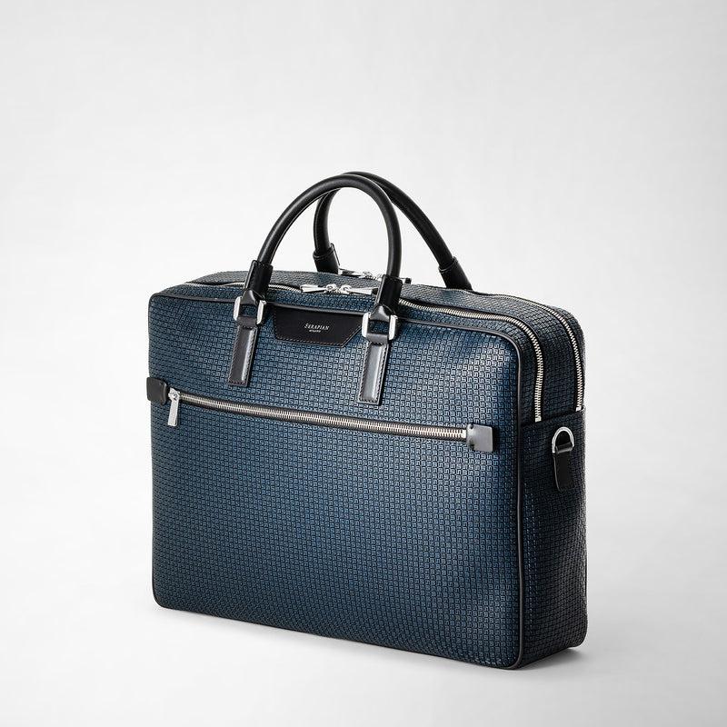 Serapian Borsa Business Scomparto Stepan Blu Oceano-nero