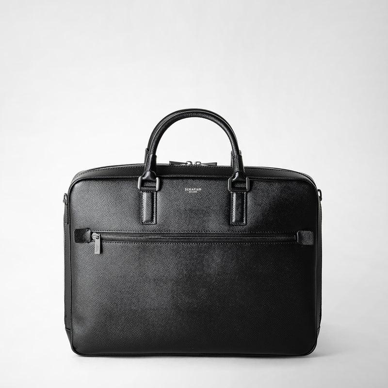 Serapian Borsa Business Slim In Pelle Evoluzione Nero