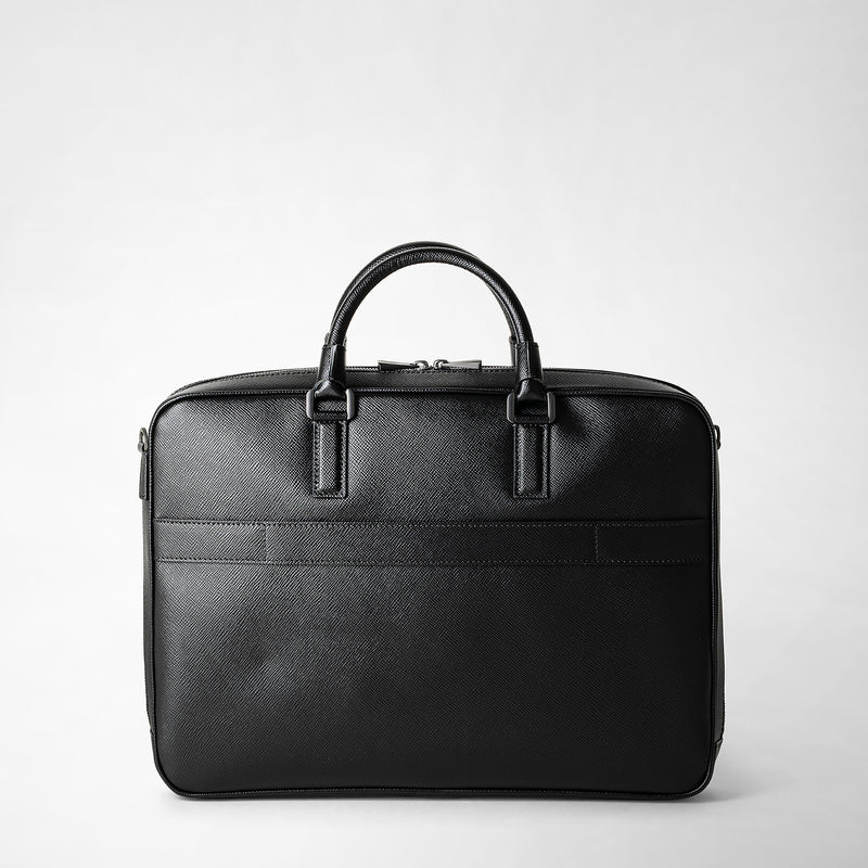 Serapian Borsa Business Slim In Pelle Evoluzione Nero