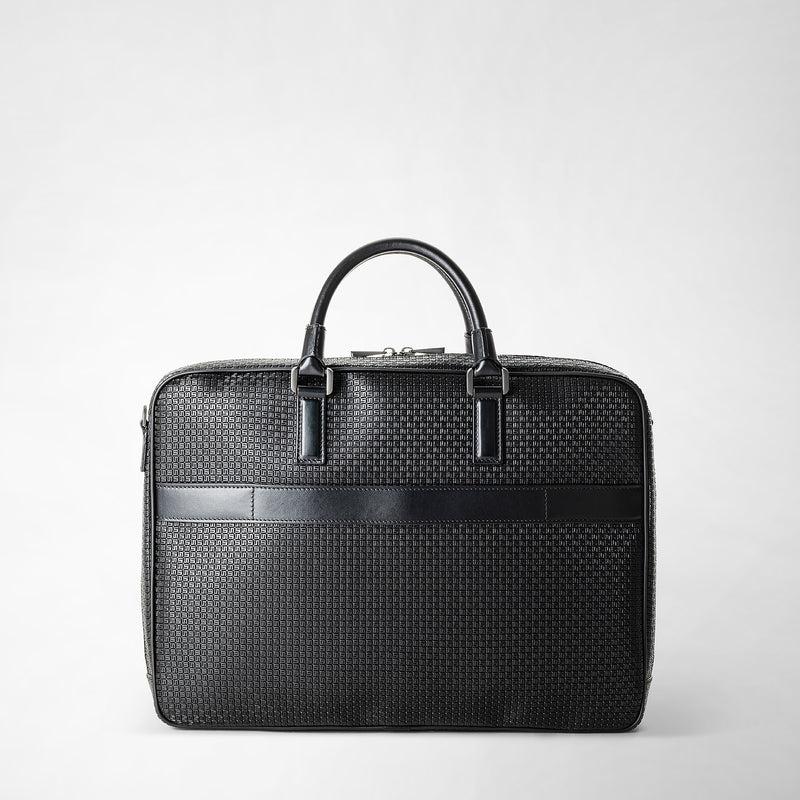 Serapian Borsa Business Slim In Stepan Nero-nero Eclissi