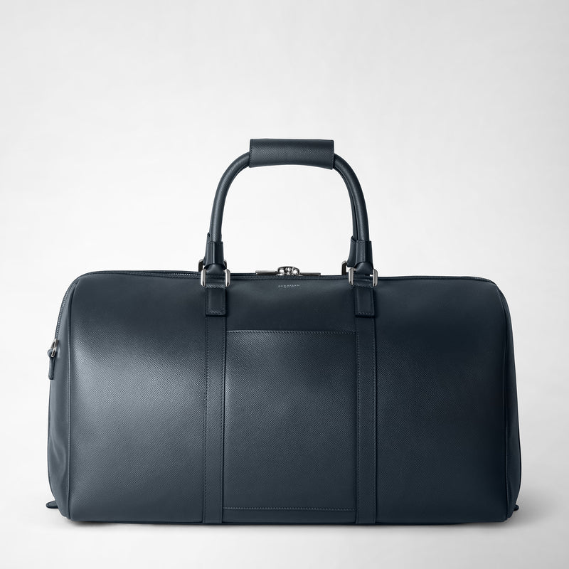 Serapian Borsa Da Viaggio In Pelle Evoluzione Blu Navy