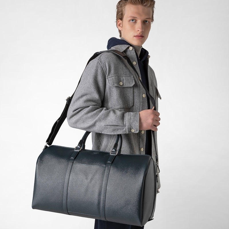 Serapian Borsa da viaggio in pelle evoluzione blu navy