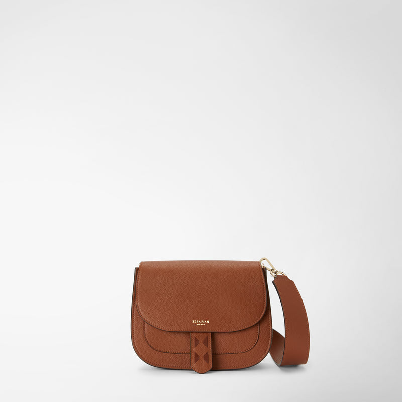 Serapian Borsa Luna Crossbody In Pelle Rugiada Cuoio
