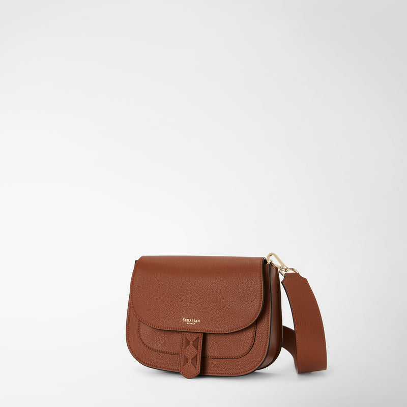 Serapian Borsa Luna Crossbody In Pelle Rugiada Cuoio