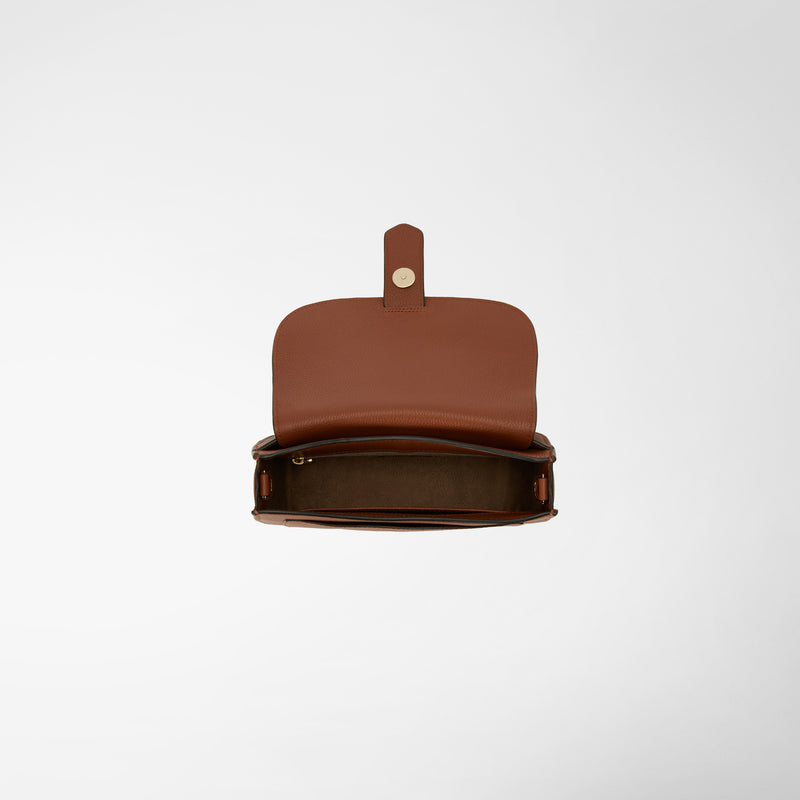 Serapian Borsa Luna Crossbody In Pelle Rugiada Cuoio