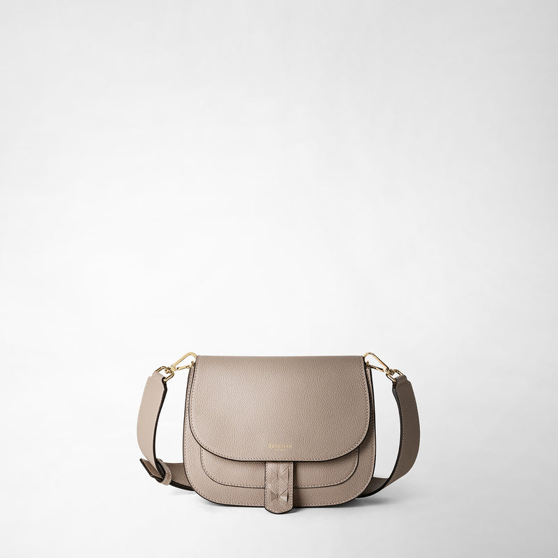 Serapian Borsa Luna Crossbody In Pelle Rugiada Sahara