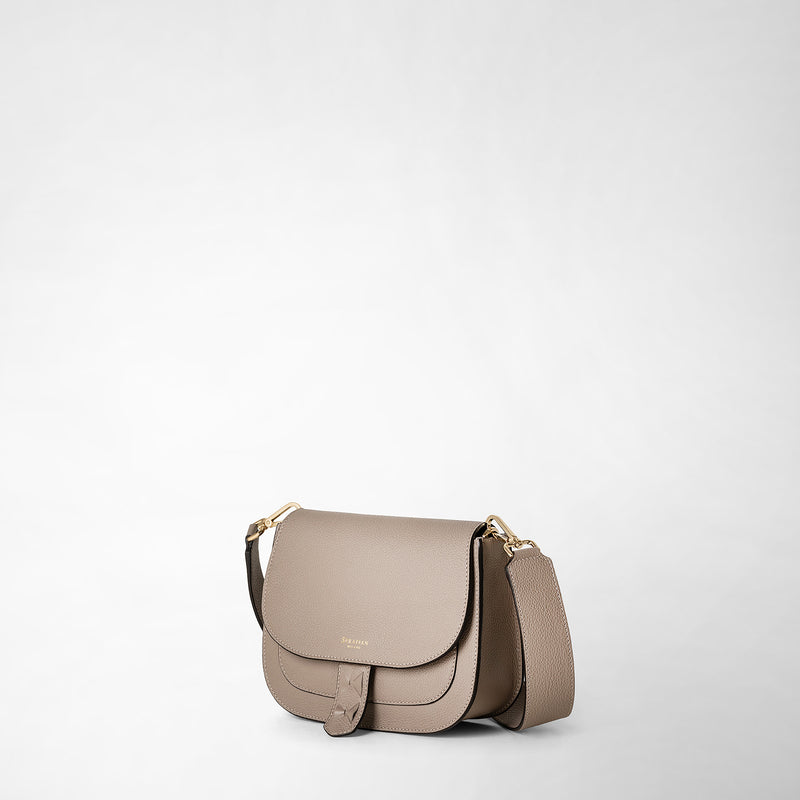 Serapian Borsa Luna Crossbody In Pelle Rugiada Sahara