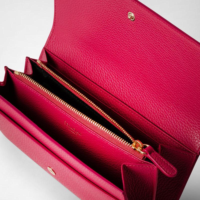 Serapian Continental Wallet In Rugiada Leather Petal
