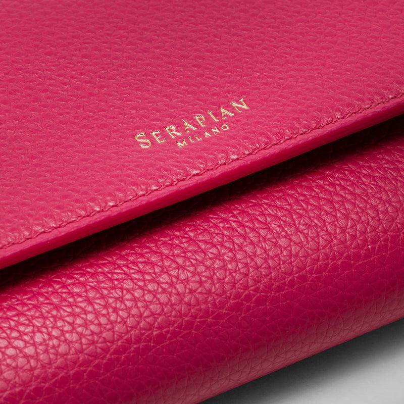 Serapian Continental Wallet In Rugiada Leather Petal