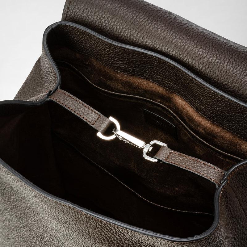 Serapian Day Backpack In Cachemire Leather Espresso