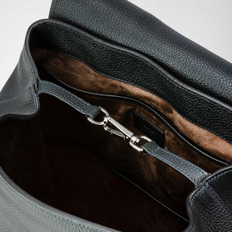 Serapian Day Backpack In Cachemire Leather Navy Blue