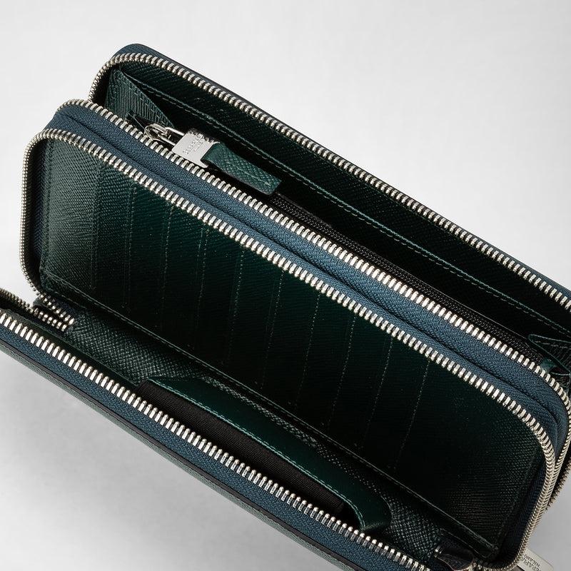 Serapian POCHETTE DA VIAGGIO CON ZIP DOPPIA IN PELLE EVOLUZIONE