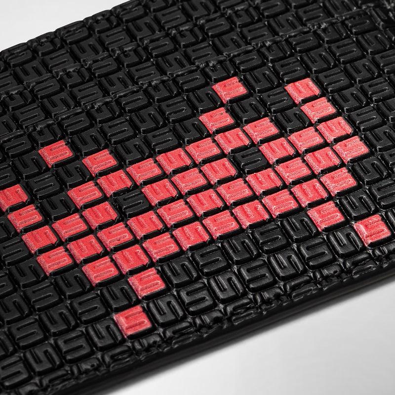 Serapian Portacarte 4 Carte Stepan Nero-rosso Space Invaders