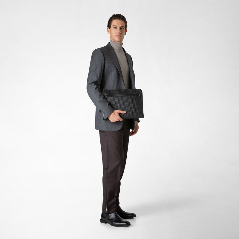 Serapian Portadocumenti in stepan nero-nero eclissi