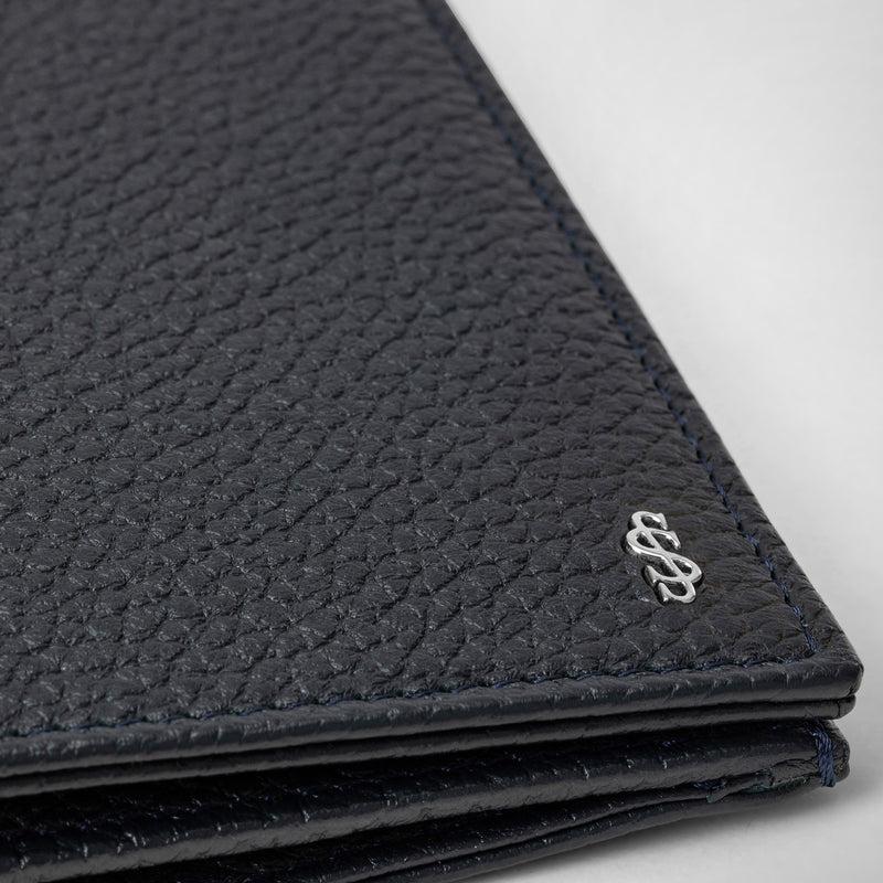 Serapian Portafoglio Allungato In Pelle Cachemire Blu