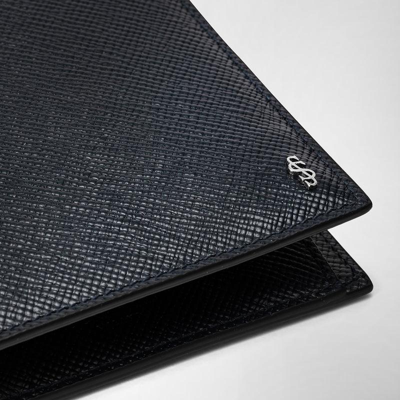 Serapian Portafoglio Con Portamonete Pelle Evoluzione Blu Navy| Serapian