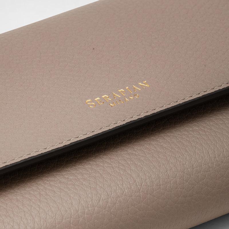 Serapian Portafoglio Continental In Pelle Rugiada Sahara