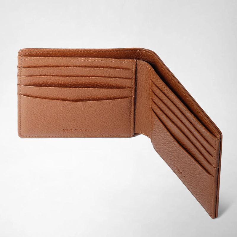 Serapian PORTAFOGLIO PER 4 CARTE CON PORTAMONETE IN PELLE CACHEMIRE