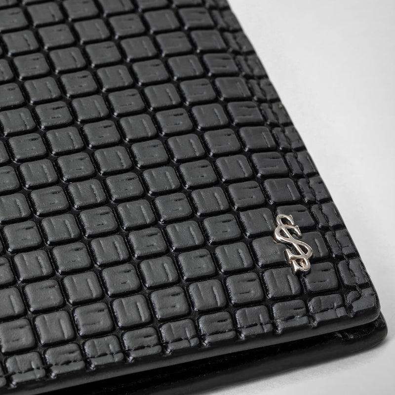 Serapian Portafoglio Per 4 Carte Portamonete In Stepan Nero