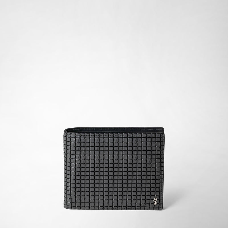 Serapian Portafoglio per 4 carte portamonete in stepan nero