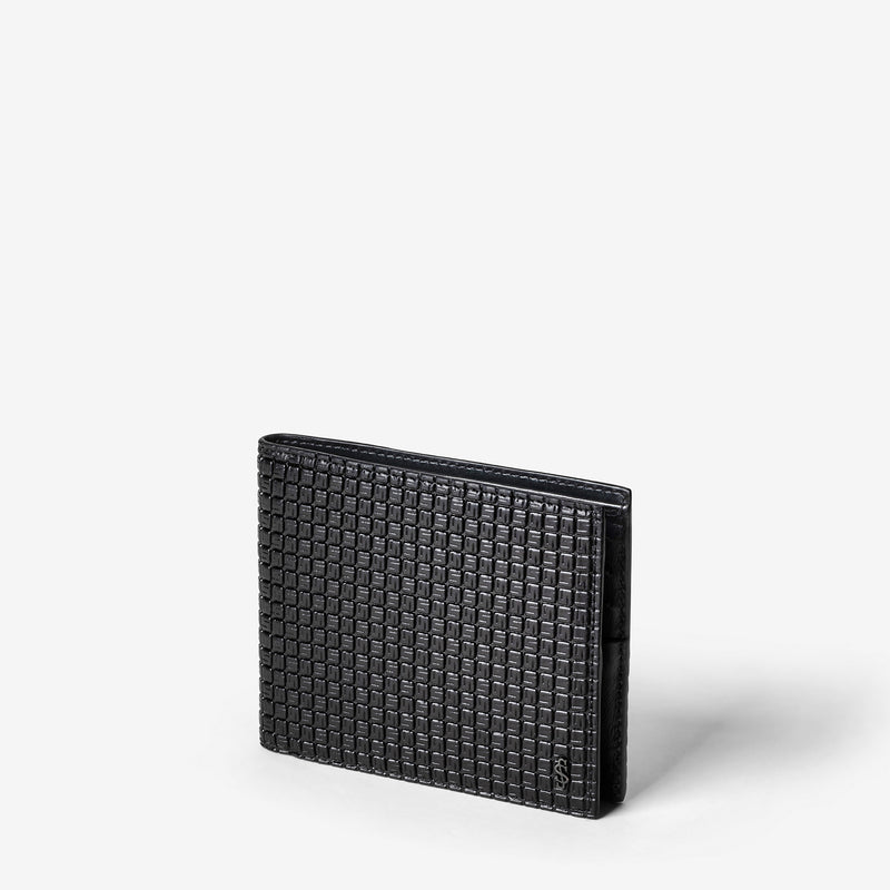 Serapian Portafoglio Per 8 Carte In Stepan Nero-nero Eclissi