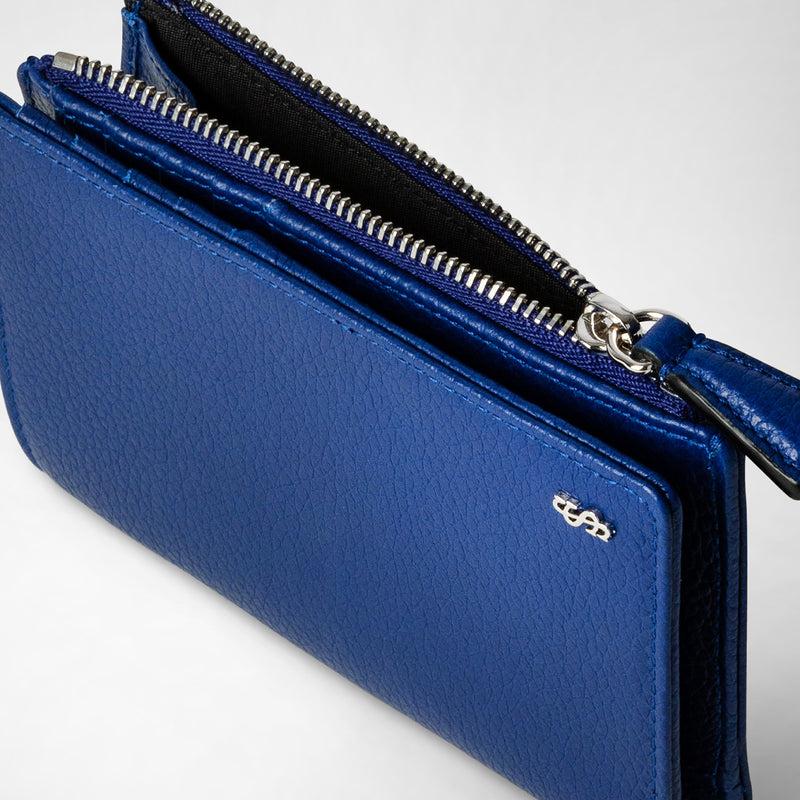 Serapian PORTAFOGLIO VERTICALE CON ZIP IN PELLE CACHEMIRE