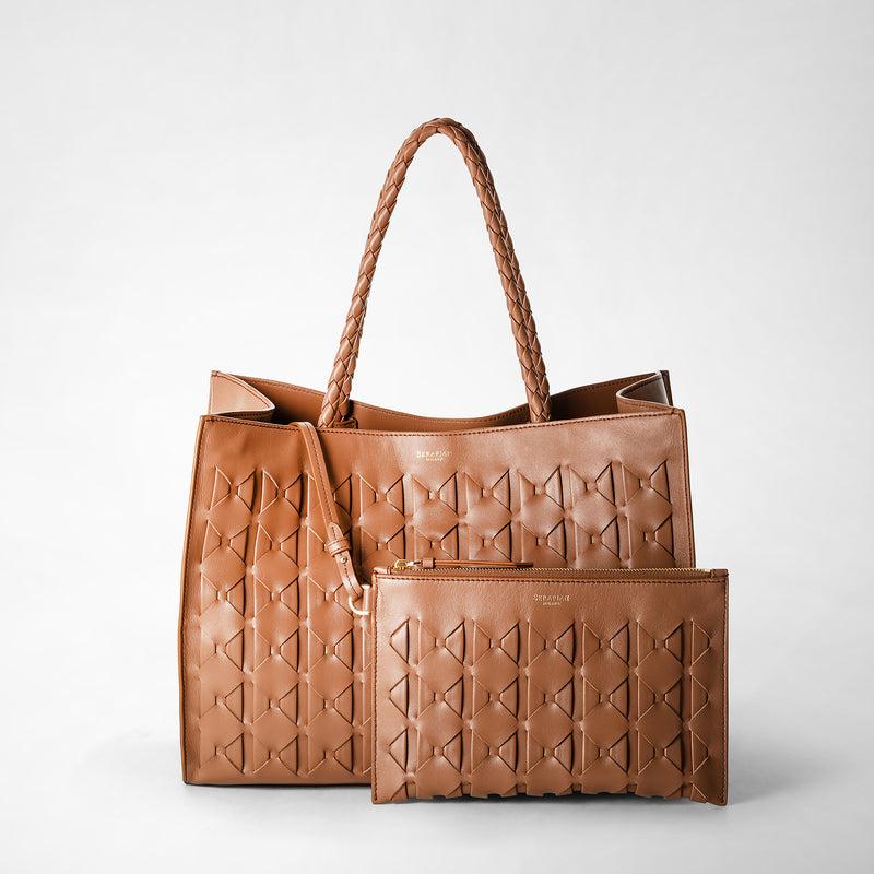 Serapian 1928 Tote Bag In Mosaico Tan