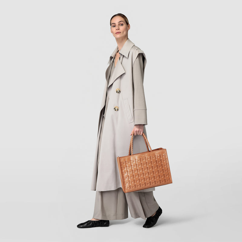 Serapian 1928 tote bag in mosaico tan