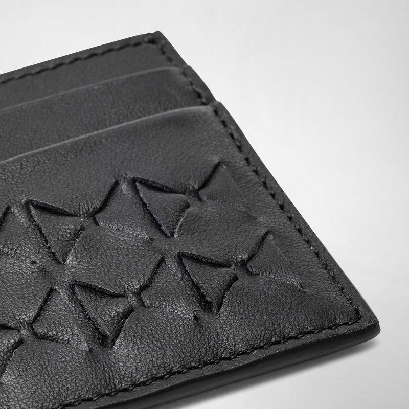 Serapian 4-card Holder In Mosaico Black