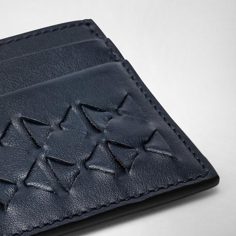 Serapian 4-card Holder In Mosaico Navy Blue