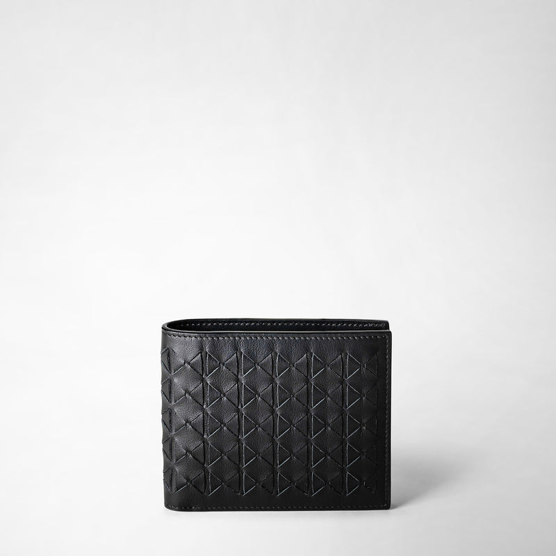 Serapian 8-card billfold in mosaico black