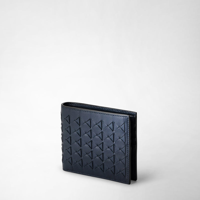 Serapian 8-card Billfold In Mosaico Navy Blue
