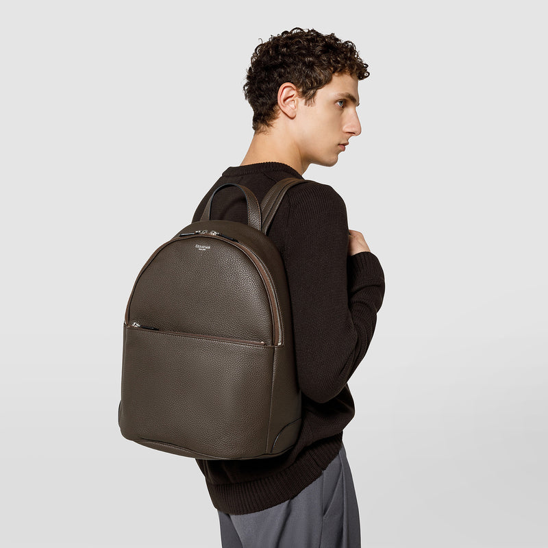 Serapian Backpack in cachemire leather espresso