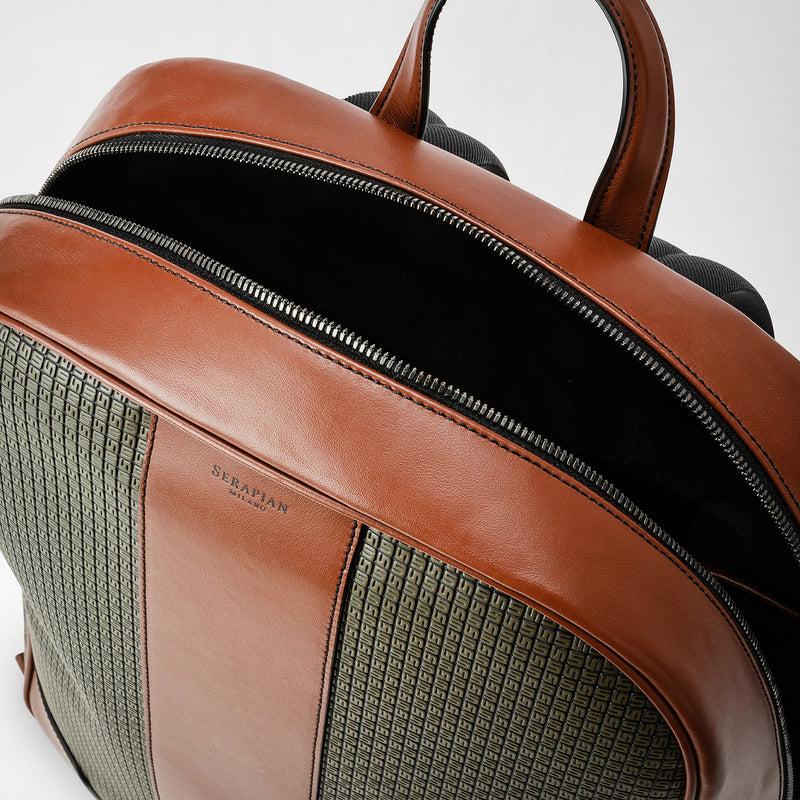 Serapian Backpack In Stepan Kaki And Cuoio