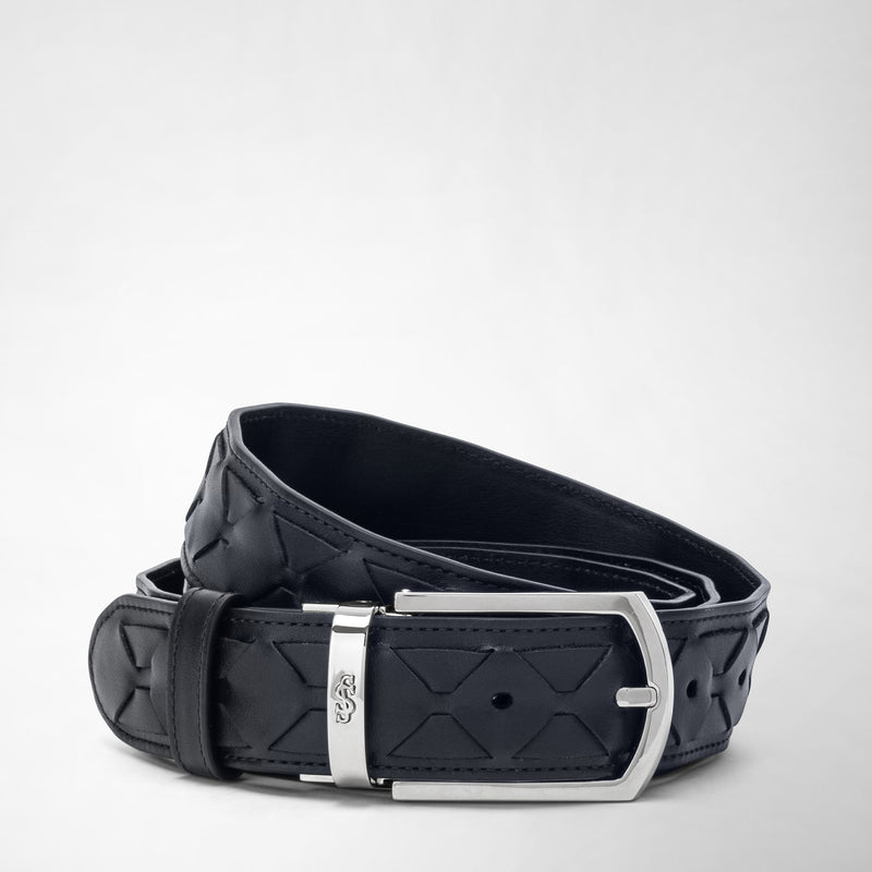Serapian Belt In Mosaico Navy Blue