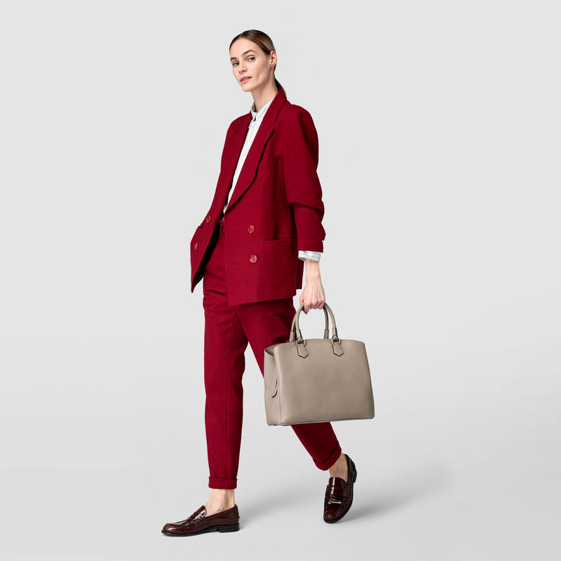 Serapian Borsa a mano luna in pelle rugiada sahara