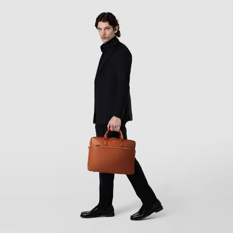 Serapian BORSA BUSINESS SLIM IN PELLE CACHEMIRE
