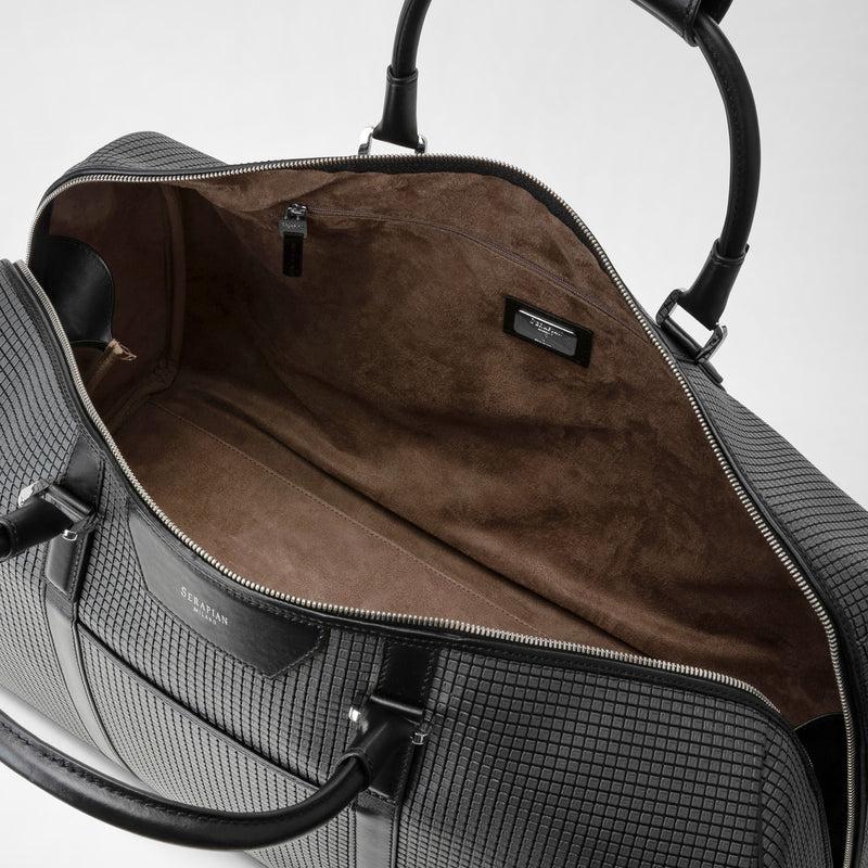 Serapian Borsa Da Viaggio In Stepan Asfalto-nero