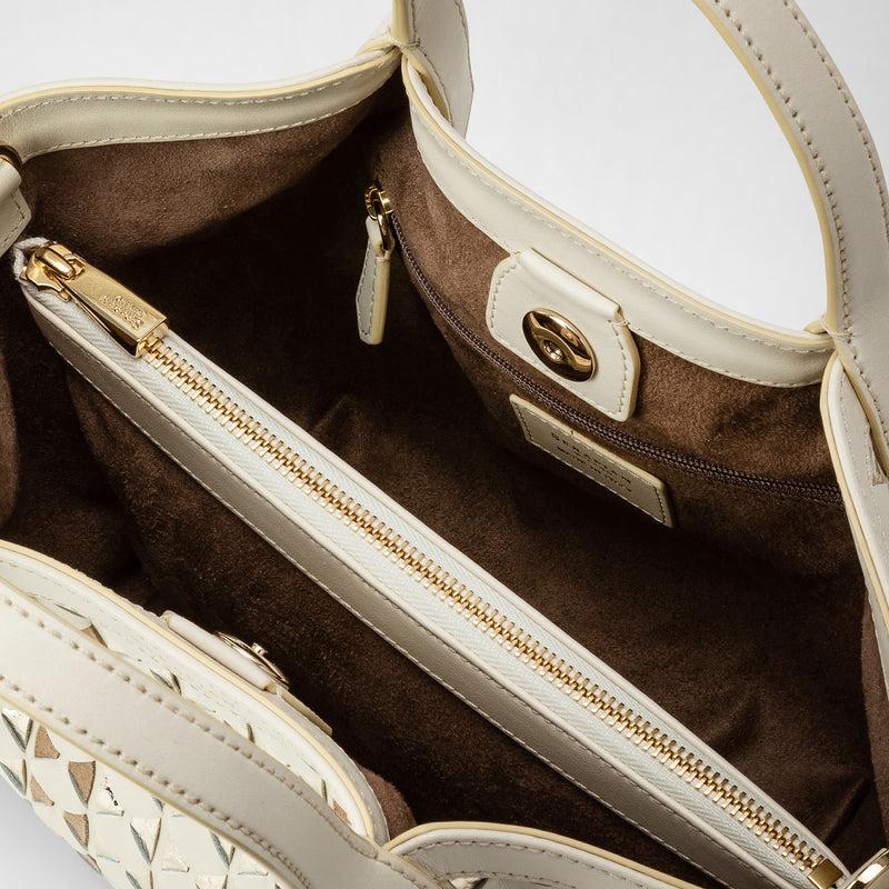 Serapian BORSA SECRET MINI IN MOSAICO ED ELAPHE