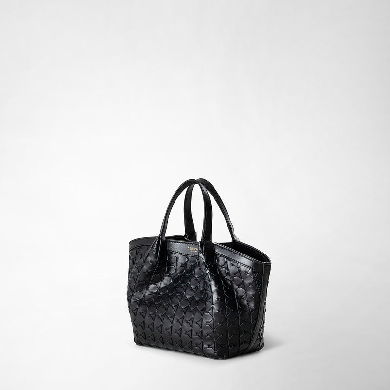 Serapian Borsa Secret Mini In Mosaico Nero