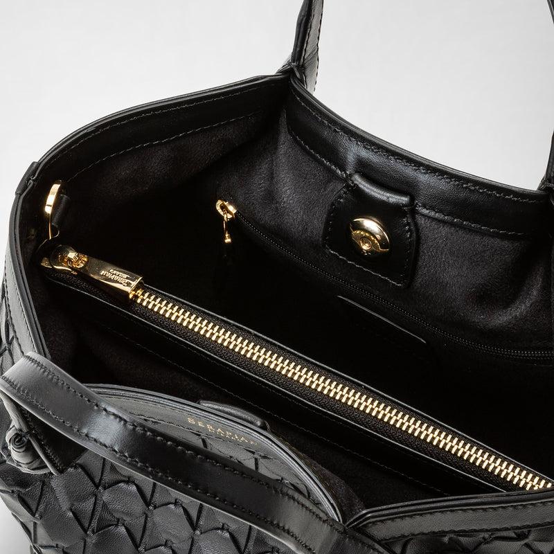 Serapian Borsa Secret Mini In Mosaico Nero