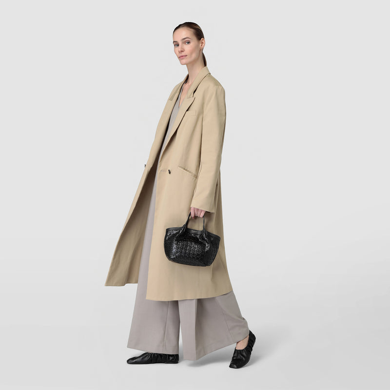 Serapian Borsa secret mini in mosaico nero