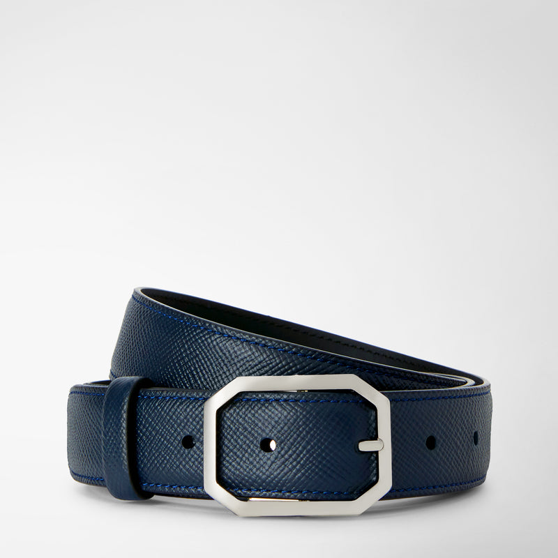 Serapian Cintura In Pelle Evoluzione Blu Navy