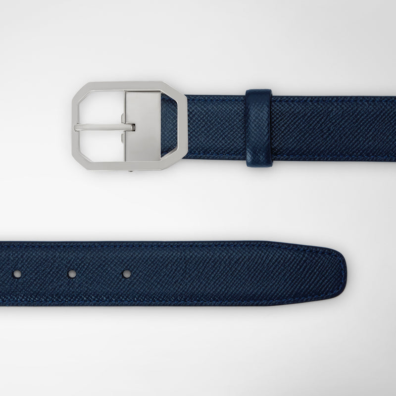 Serapian Cintura In Pelle Evoluzione Blu Navy